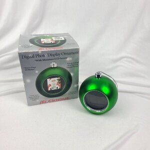 Mr Christmas Digital Photo Display Green Ball Ornament 50 Photo Mini LCD 2007